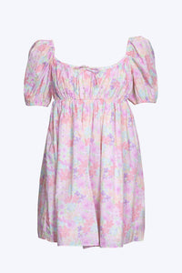 KENNEDY FLORAL-PRINT OPEN-BACK COTTON-POPLIN MINI DRESS