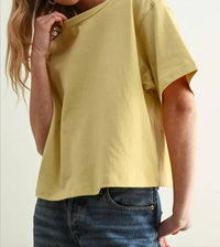 Miou Muse - SHORT SLEEVE LINEN TOP