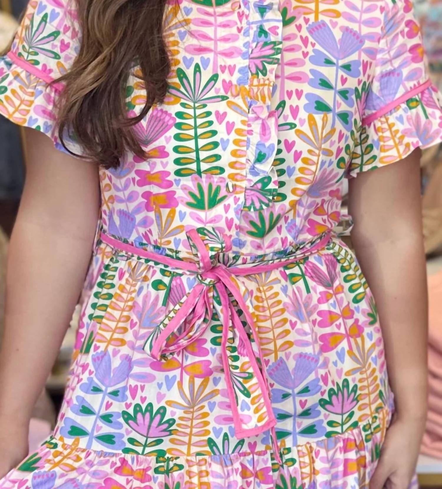 Sincerely Ours - Women's Lena Petal Parade Floral Poplin Maxi Dress
