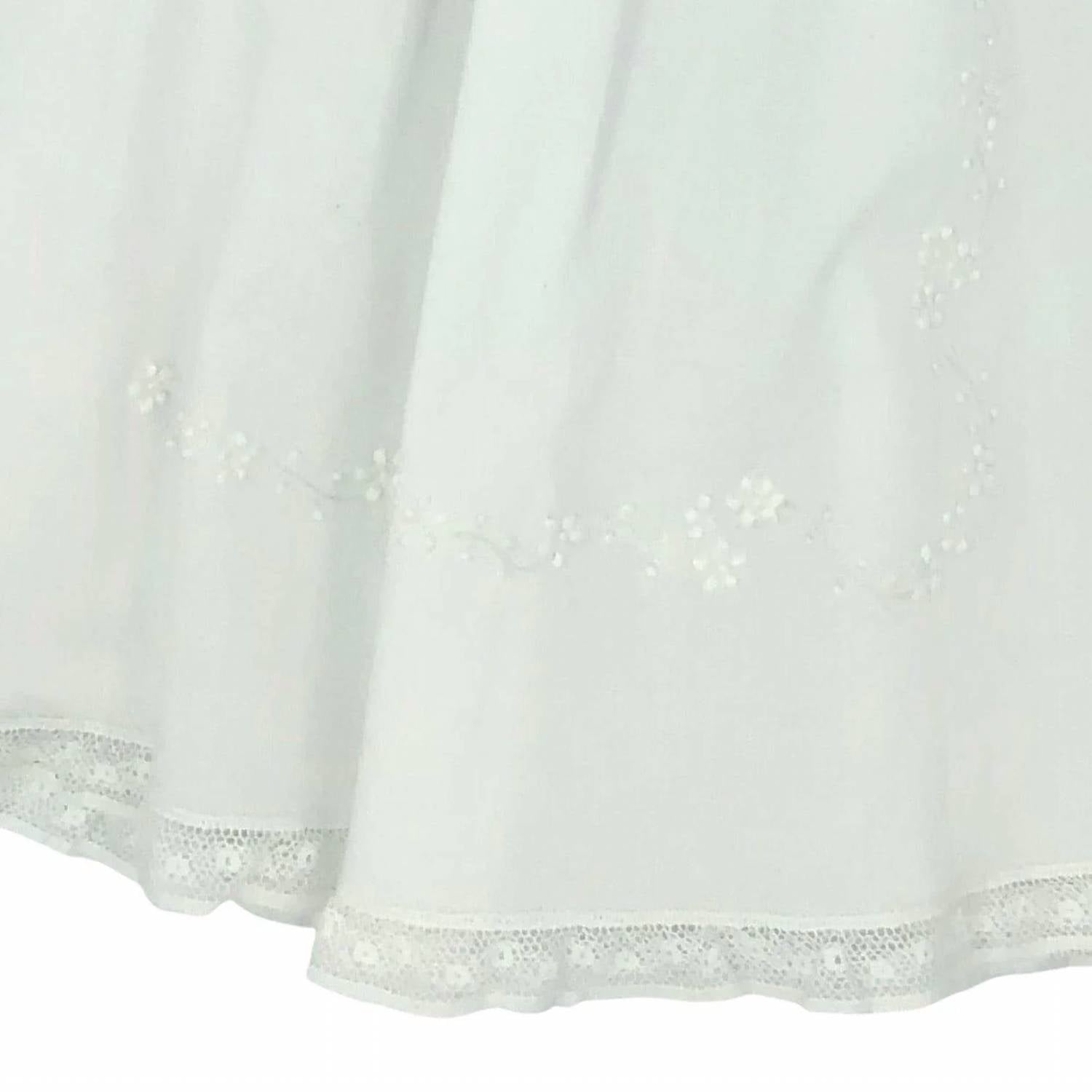 Auraluz - Baby's Lace Dress With Embroidered Flowers