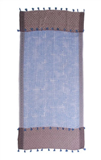 Saachi - Tassel Trim Cotton Scarf