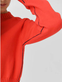 White + Warren - Soft Cotton Rib Trim Sweatshirt