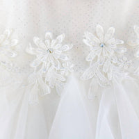 Doe A Dear - Girls Floral Embroidered Sheer Dress