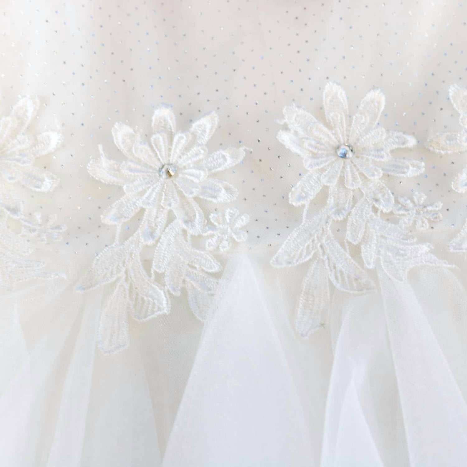 Doe A Dear - Girls Floral Embroidered Sheer Dress