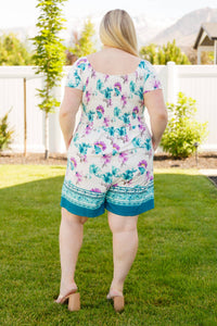 White Birch - Little Boho Moment Floral Romper