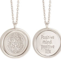 Zad - Unisex - Positive Mind Positive Life Spinning Mantra Necklace