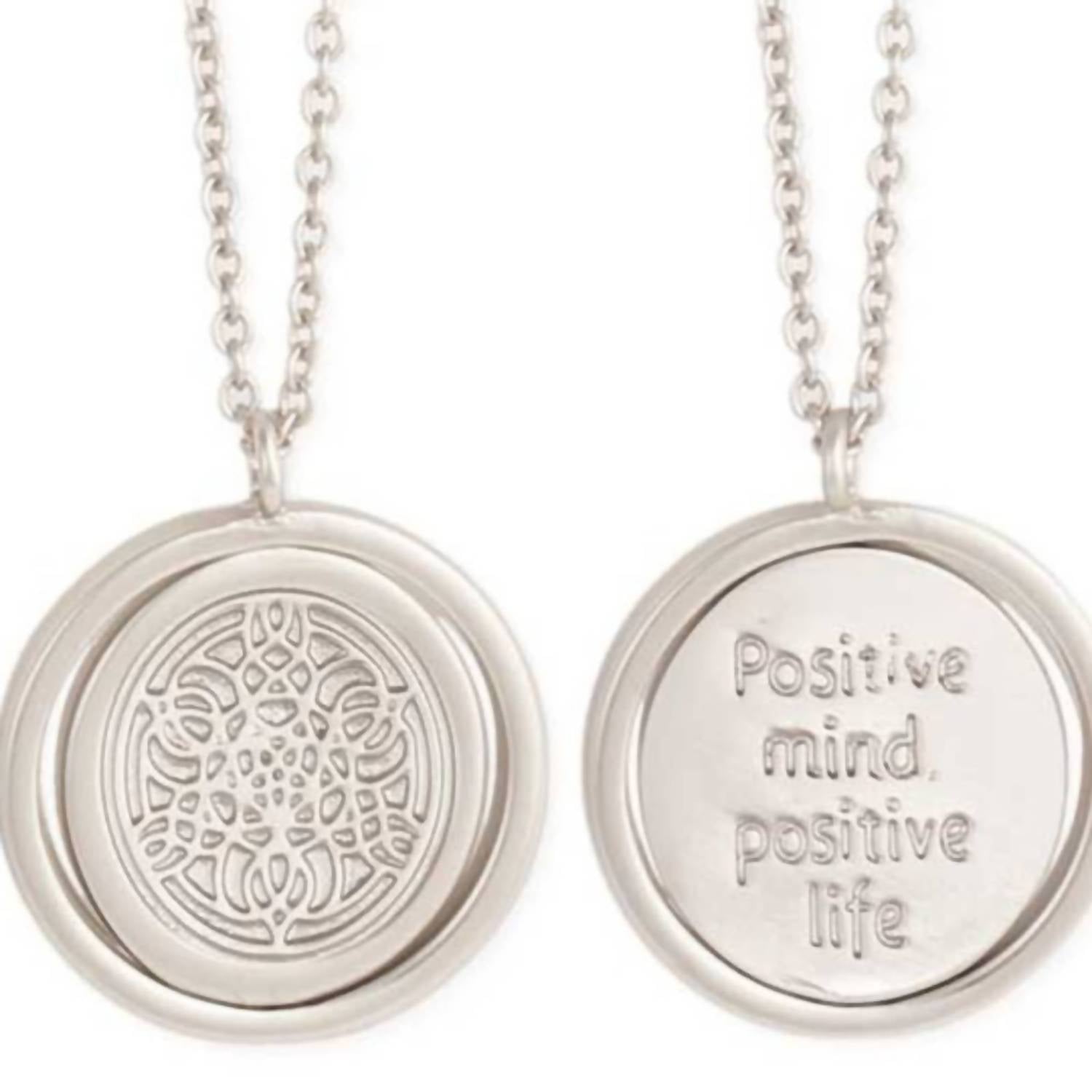 Zad - Unisex - Positive Mind Positive Life Spinning Mantra Necklace