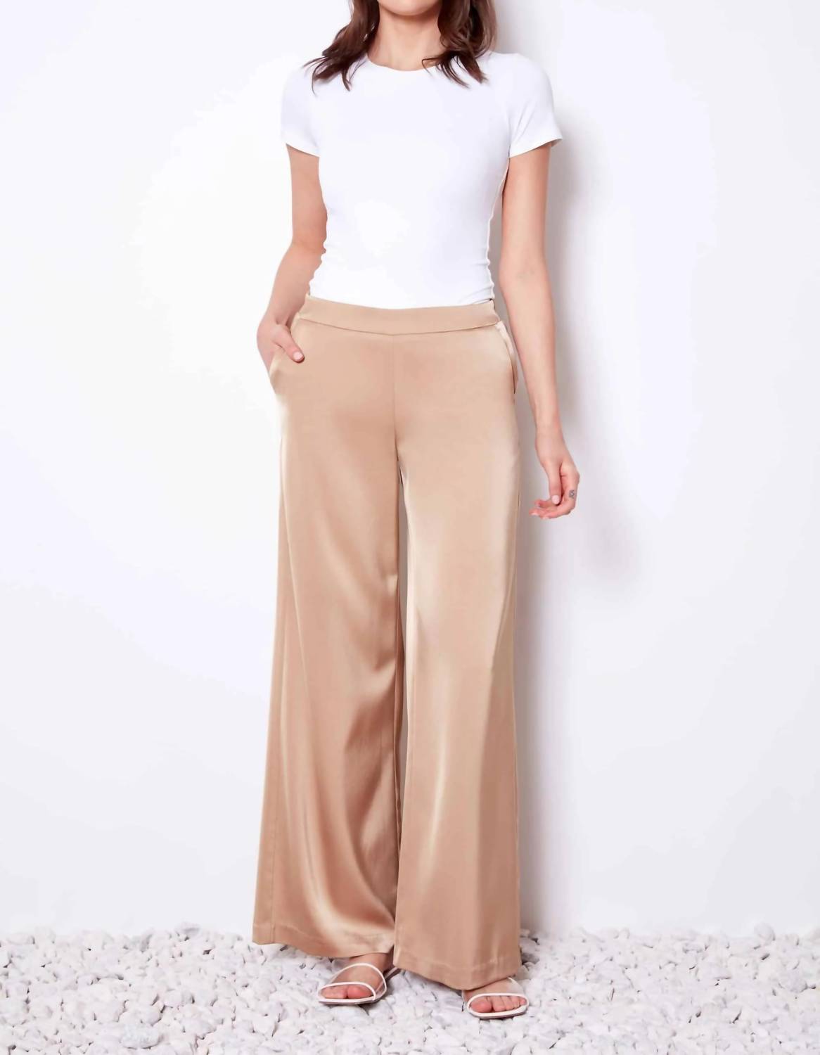 Up! - Belize Satin Wide-Leg Pant