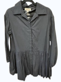 Listicle Women's Bubble Hem Shirt Dress in black - women's dress