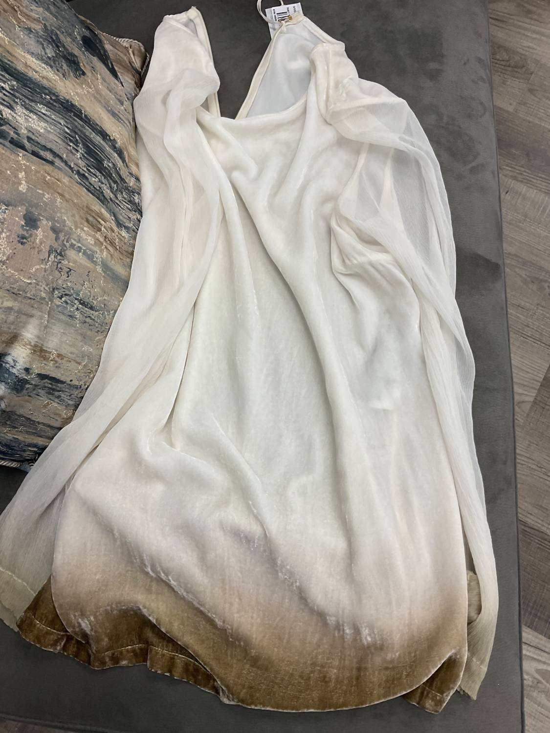 Viviana Uchitel - GOLD OMBRE SILK VELVET BLOUSE
