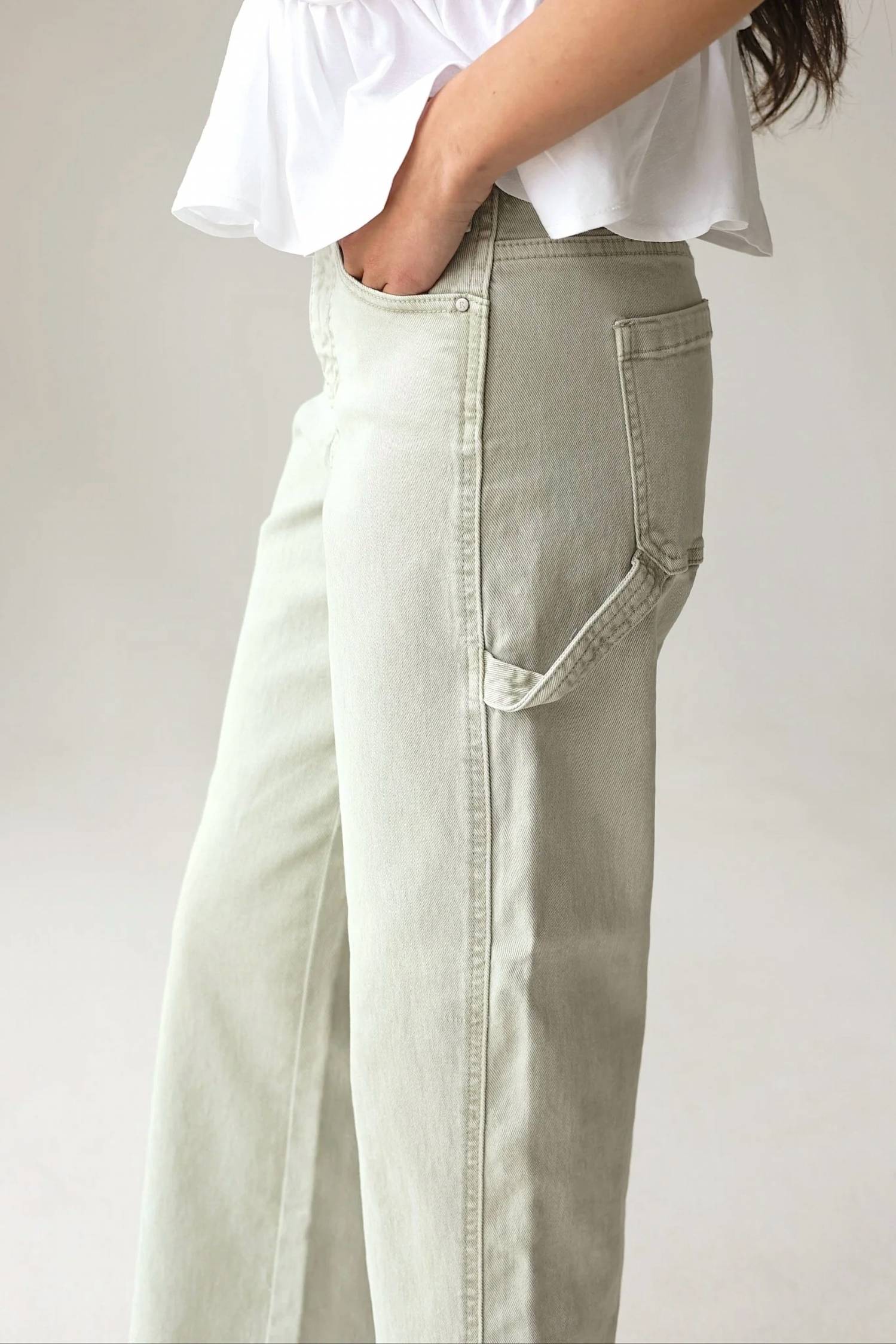Risen - Riviera High-rise Wide-leg Cropped Pant