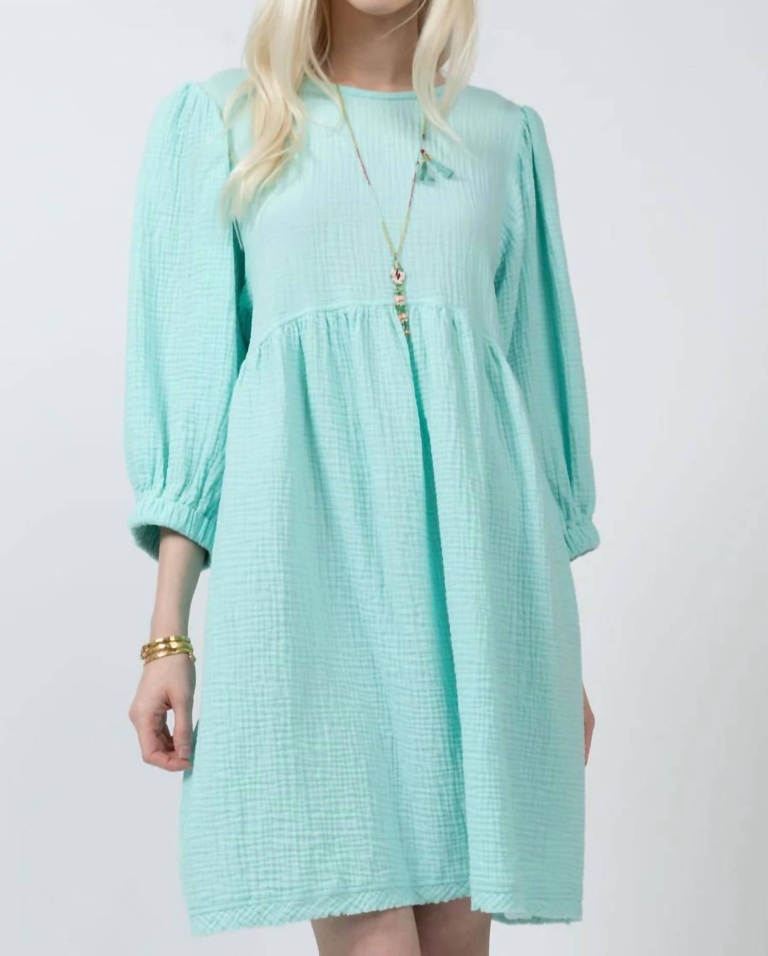 Ivy Jane - Gauze Puff Sleeve Dress