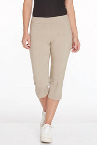Multiples - Pull-on Capris Pants With Back Pockets