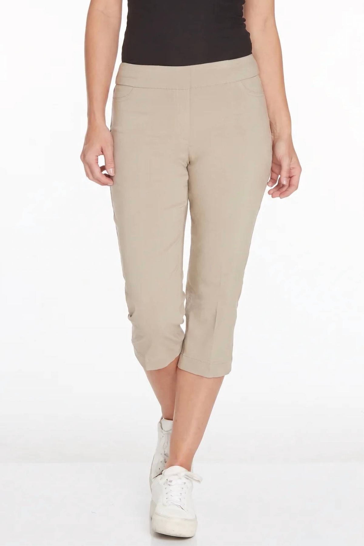 Multiples - Pull-on Capris Pants With Back Pockets