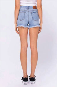 Hidden - Kenny Basic Mid Rise Fray Shorts
