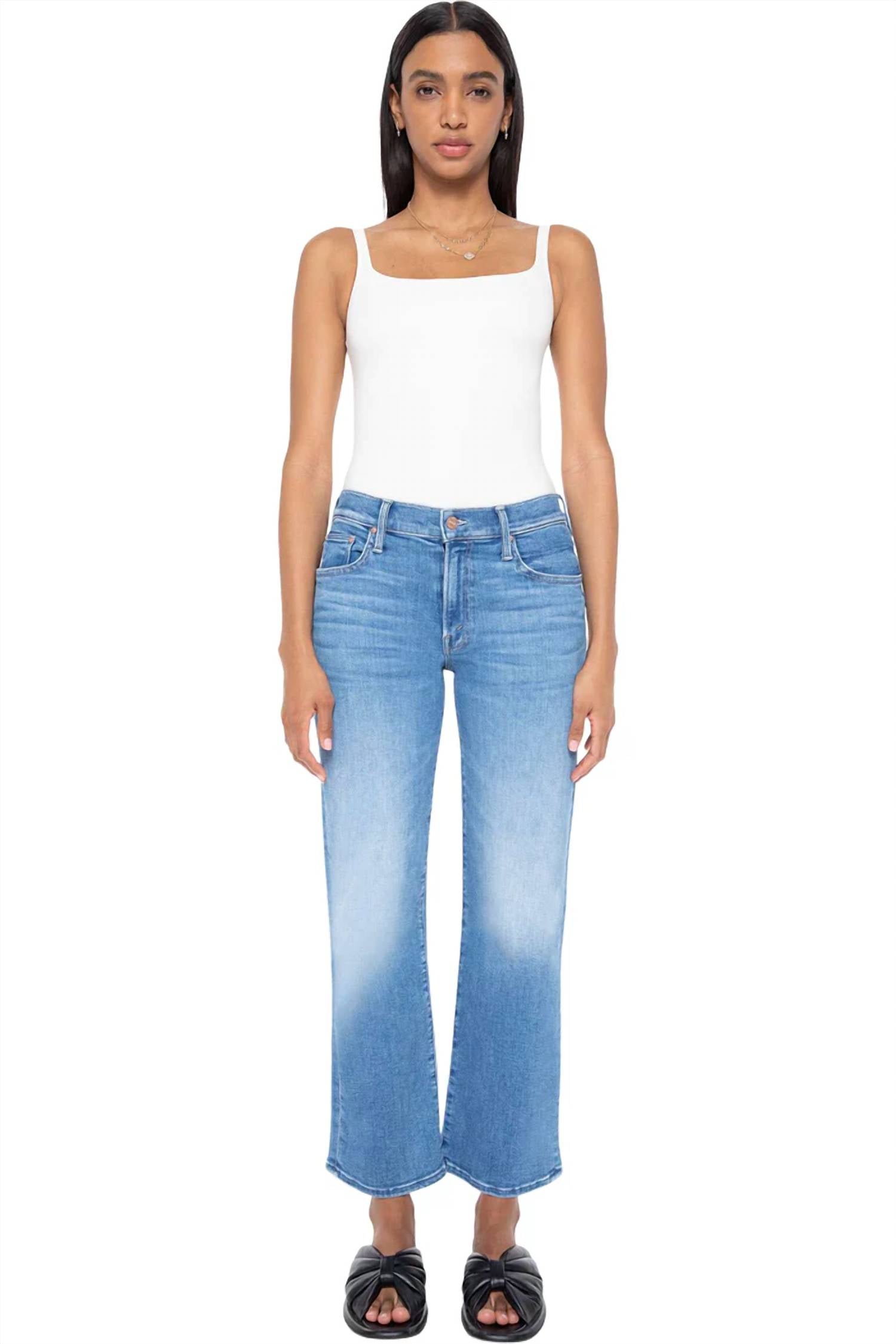 Mother - Mid Rise Rambler Straight Leg Jeans