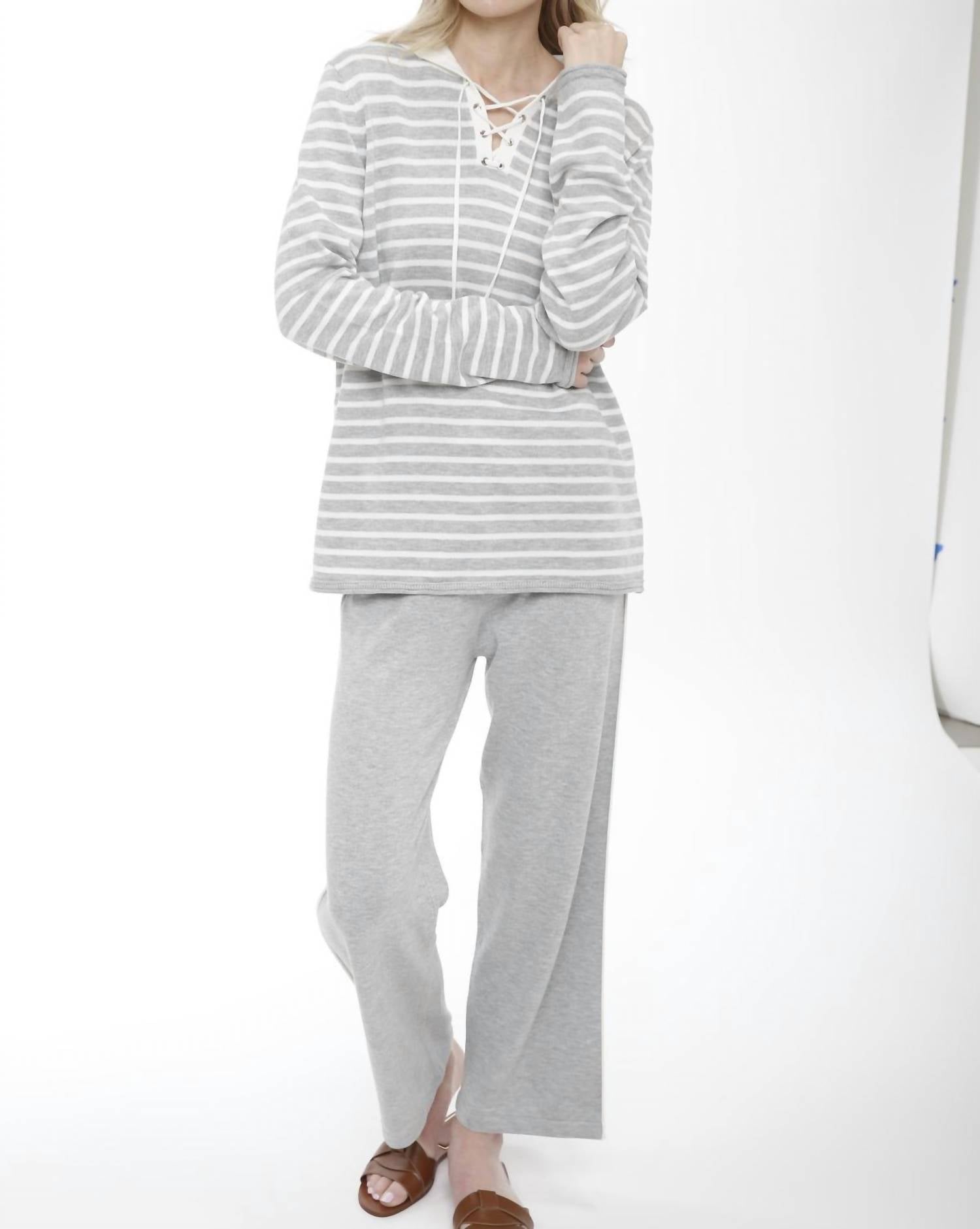 Incashmere - Contrast Side Piping Sweatpant
