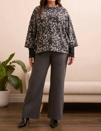 Tribal - Mock Long Sleeve Top - Plus