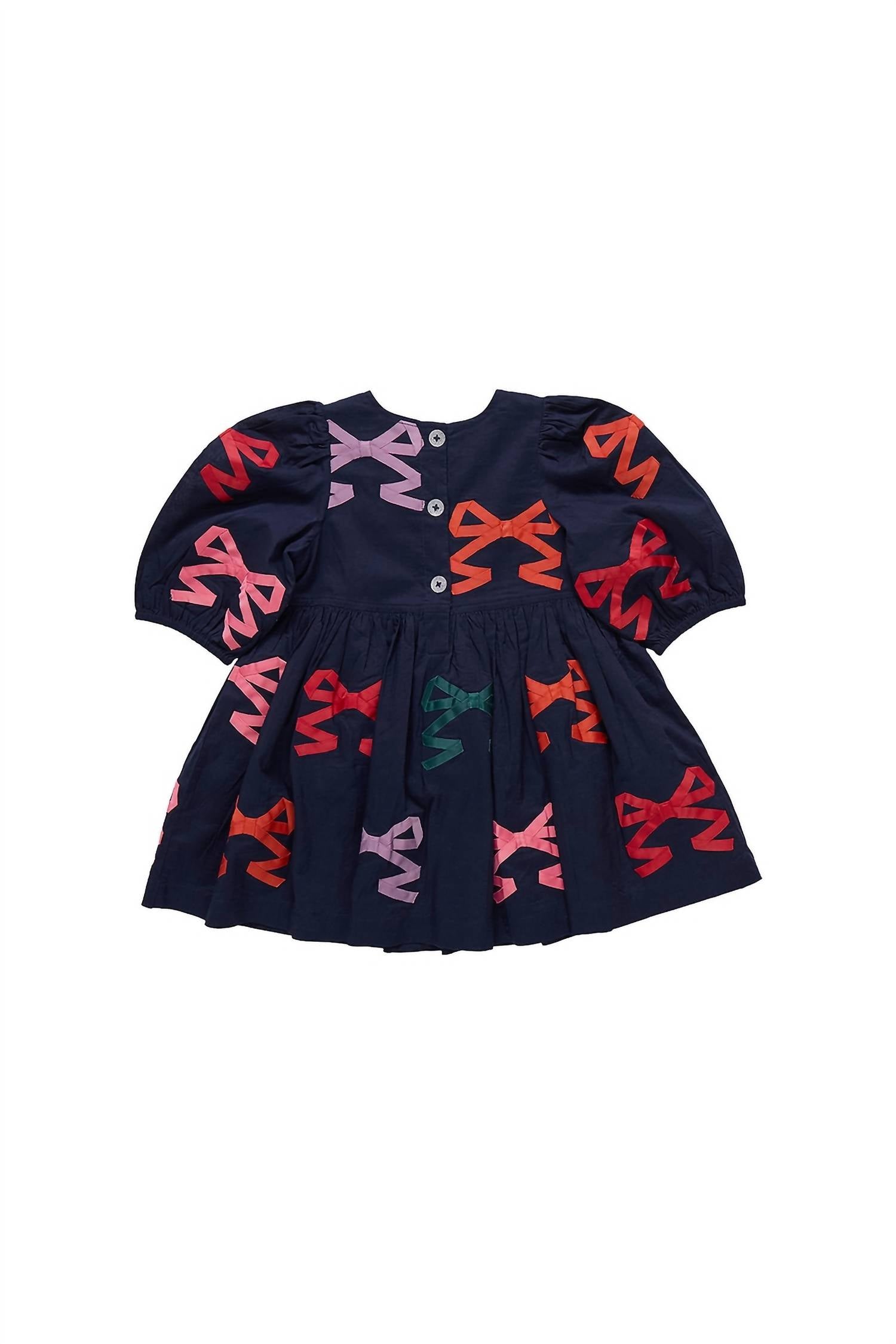 PINK CHICKEN Brooke Dress Set in multi bow applique - kids' dress - alternate view