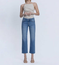 Lovervet - Romy Mid Rise Ankle Straight Jeans