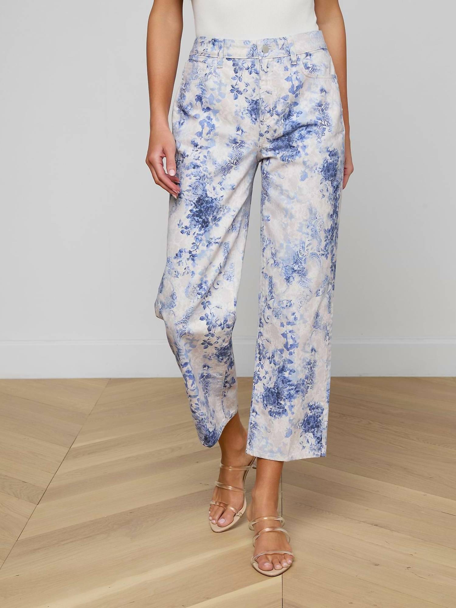 L'Agence - June High Rise Denim Crop Jean