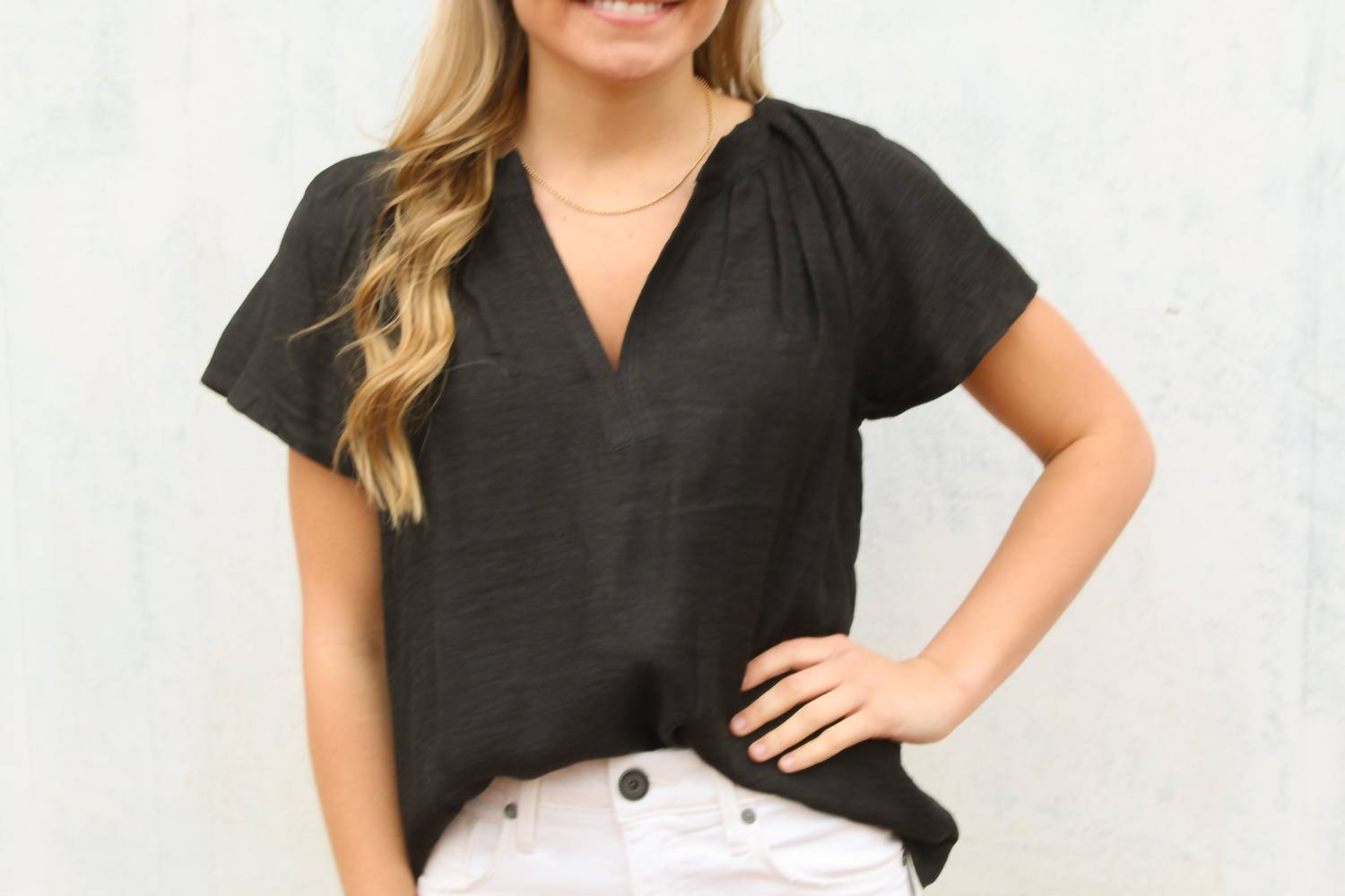 Current Air - Linen Blend Top