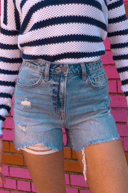 Hidden - Women's Sofie Fray Mom Shorts