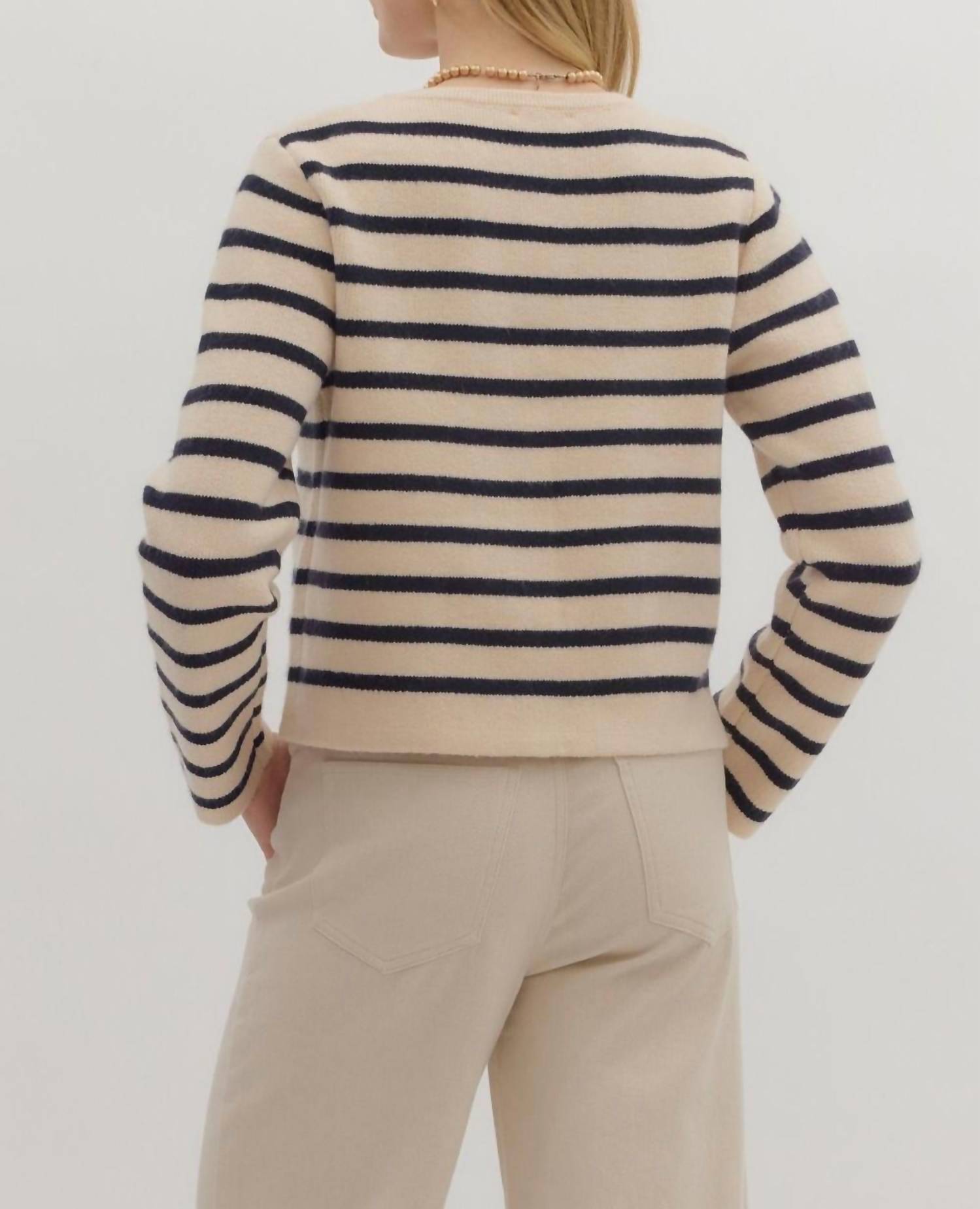 Entro - Nantucket Stripe Cardigan