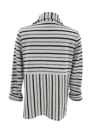 Habitat - Women's Weekend Terry Striped Quarter Zip Sweater