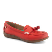 Andrea Women's Tassel Detail Loafer in red - women's flats