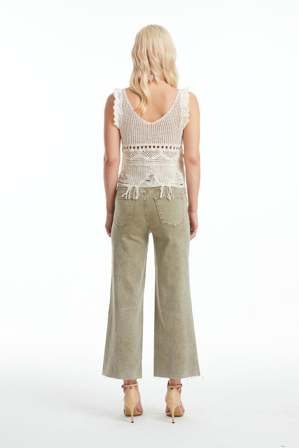 Bayeas - Jordan High Rise Wide Leg Denim Jeans
