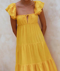 Bali Elf - Nymph Bohemian Linen Maxi Dress
