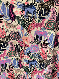 Lulu-B - Women's Jungle Print Sleeveless Safari Dress
