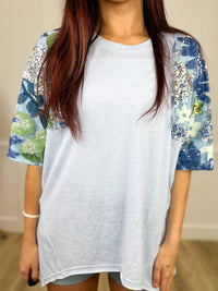 Davi & Dani - Let Them Adore You Cotton Blend Short Sleeve Top