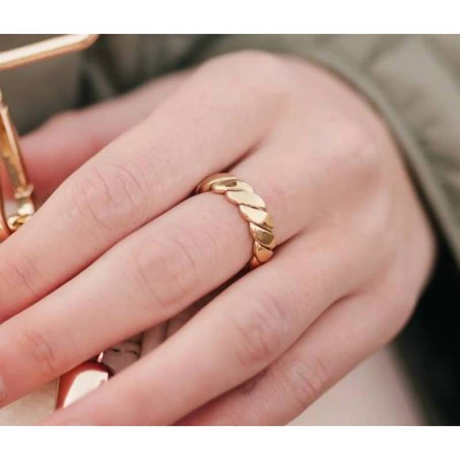Pretty Simple - Braided Twist Cuff Accent Ring