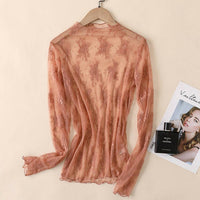 Accity - Women's Sexy Mesh Blouse