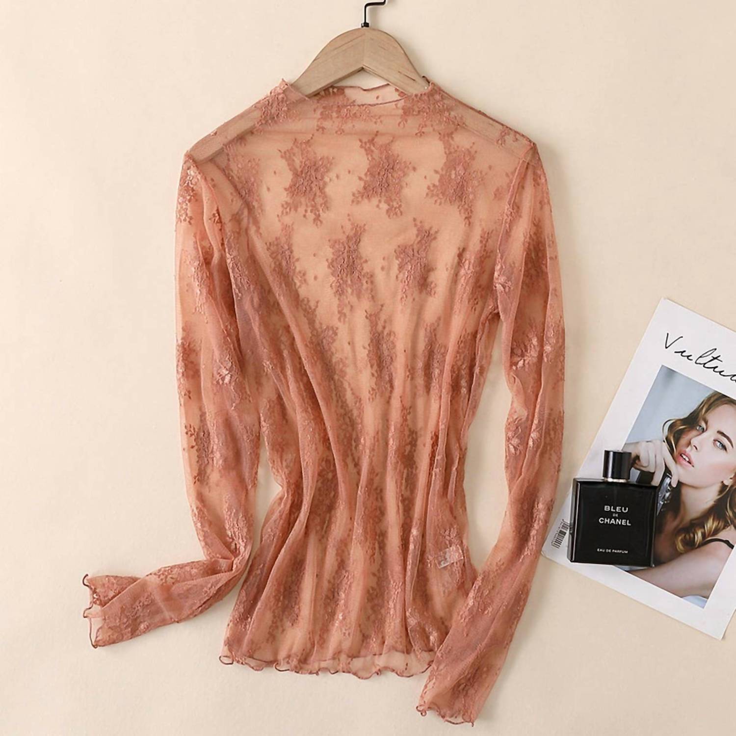 Accity - Women's Sexy Mesh Blouse