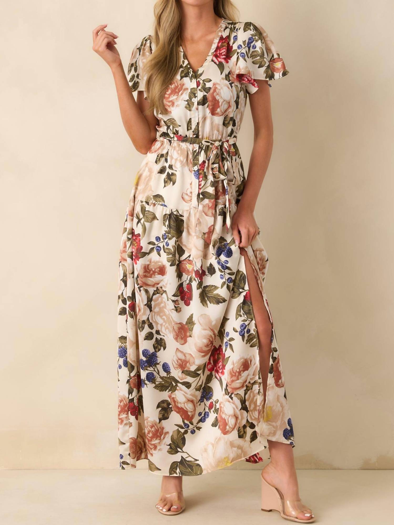 Skies Are Blue - Floral Dress