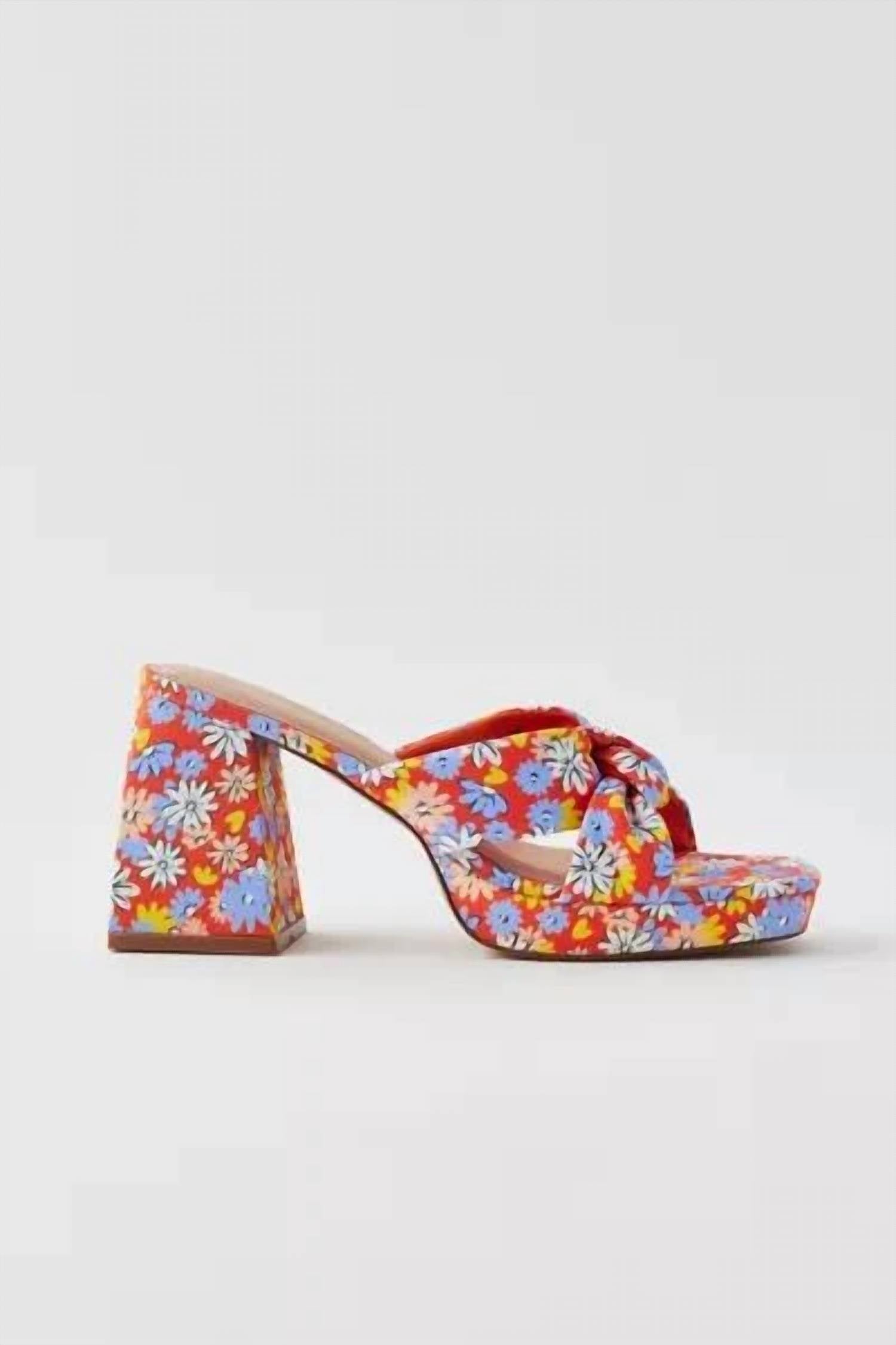 Matisse Women's Esme Platform Sandals in red floral - women's sandal