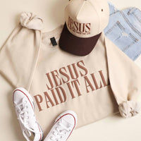 Fashion City - Women's Jesus Paid It All Puff Sweatshirt