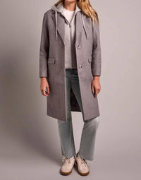 Tribal - Ultra-soft Knit Coat With Removable Fooler Hoodie