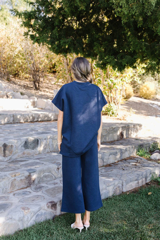 See And Be Seen - Gail Short Sleeve Top & Wide Leg Pants Set