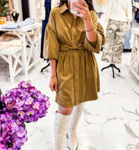 Sunday Edition - Women's Queue Me In Striped Mini Dress