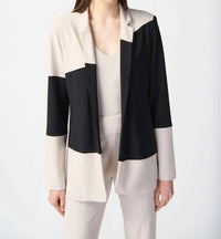 Joseph Ribkoff - Color Block Bonded Straight Blazer