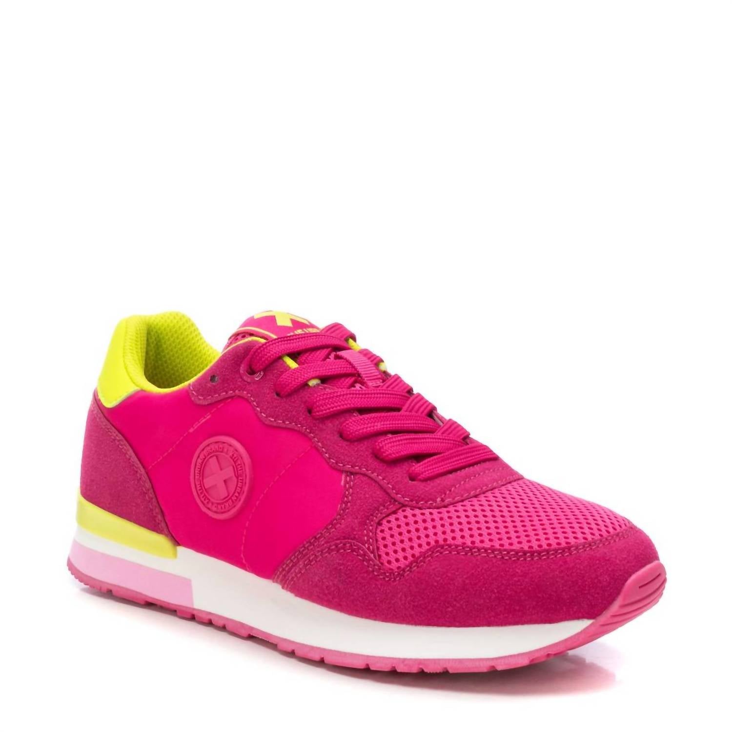Xti Women's Lace Up Fashion Sneakers in fuschia - women's sneaker