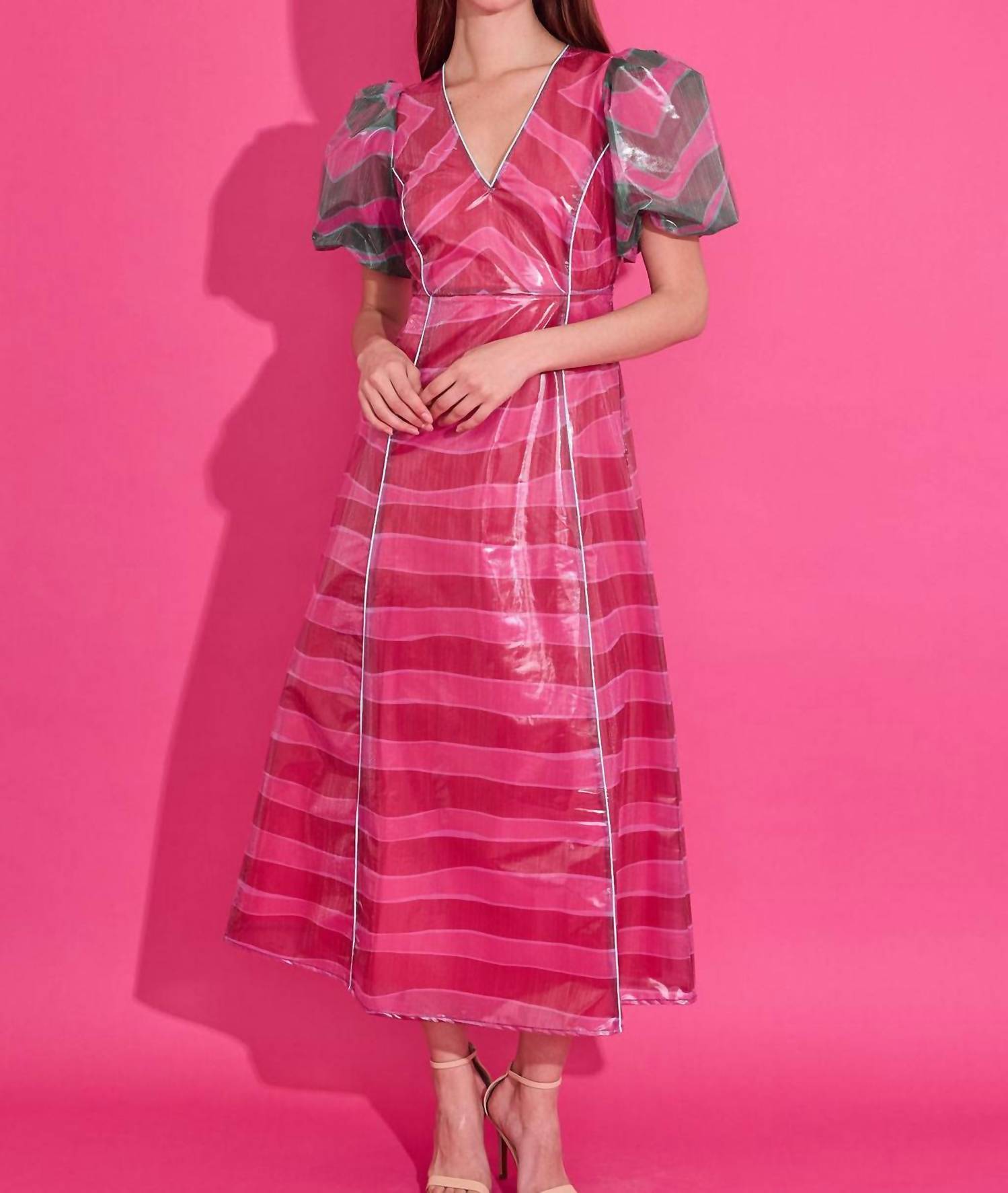 Alden Adair Jillian Midi Dress in ziggy lipstick - women's dress