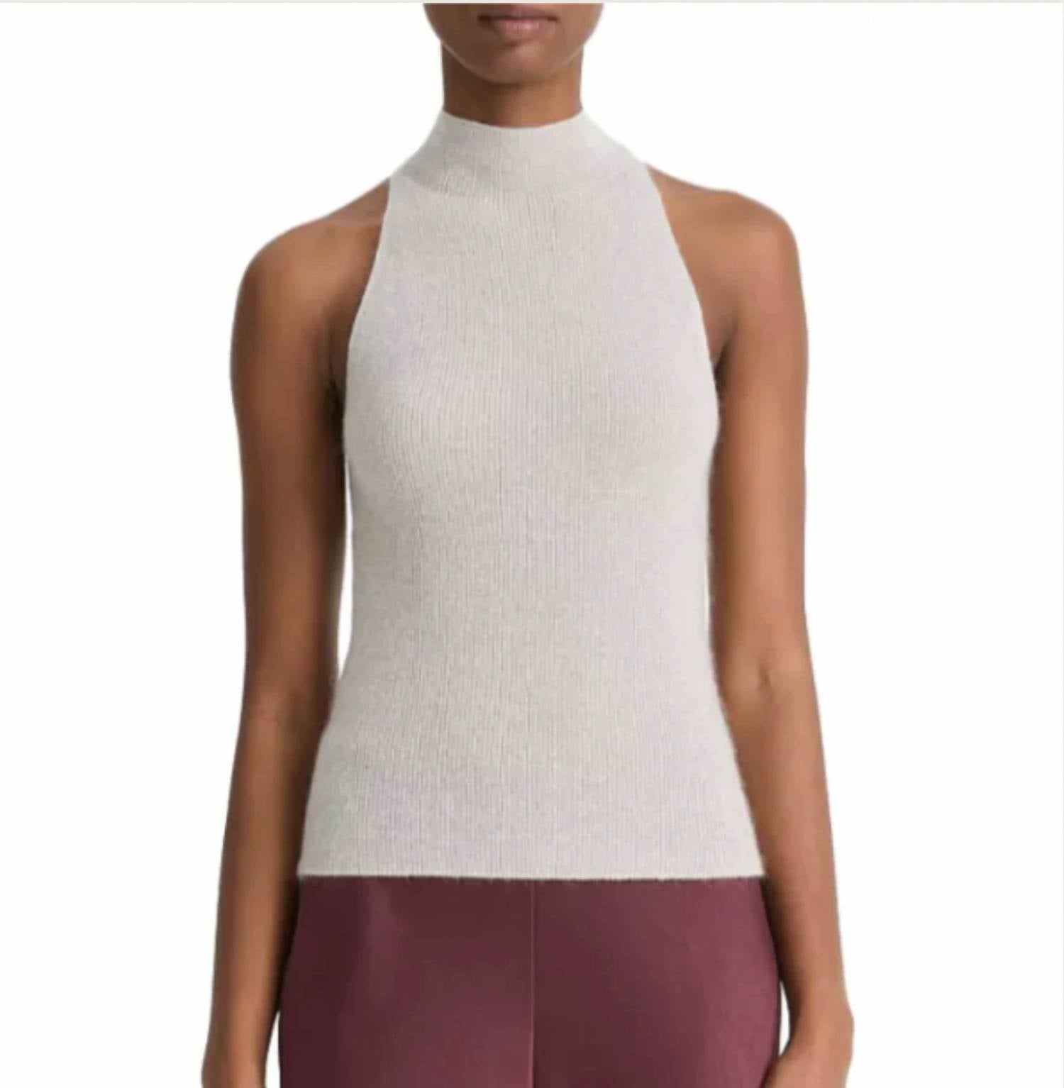 Vince - Metallic Mock Neck Tank