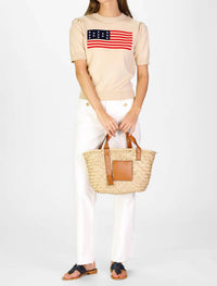 Duffield Lane - Puff Sleeve Flag Sweater