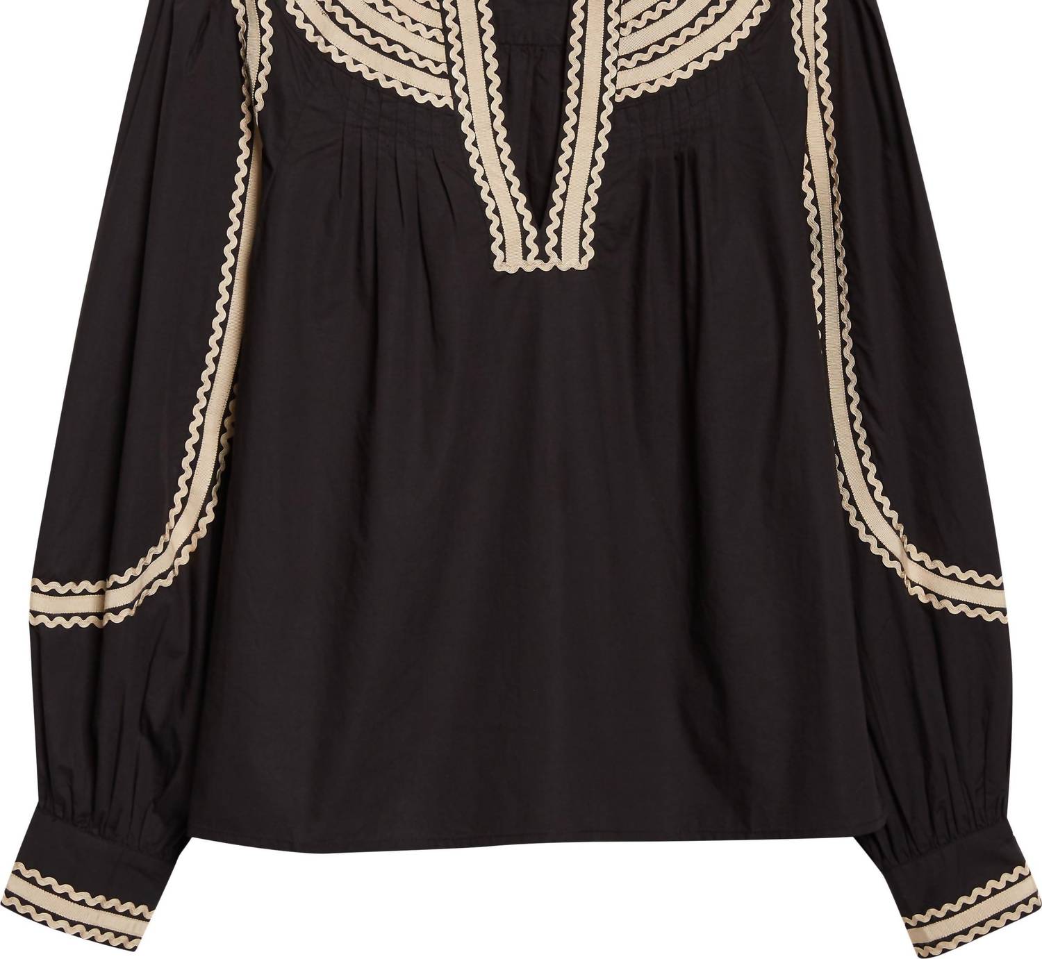 Ulla Johnson Laurenza Long Sleeve Top in noir - women's blouse - view 6