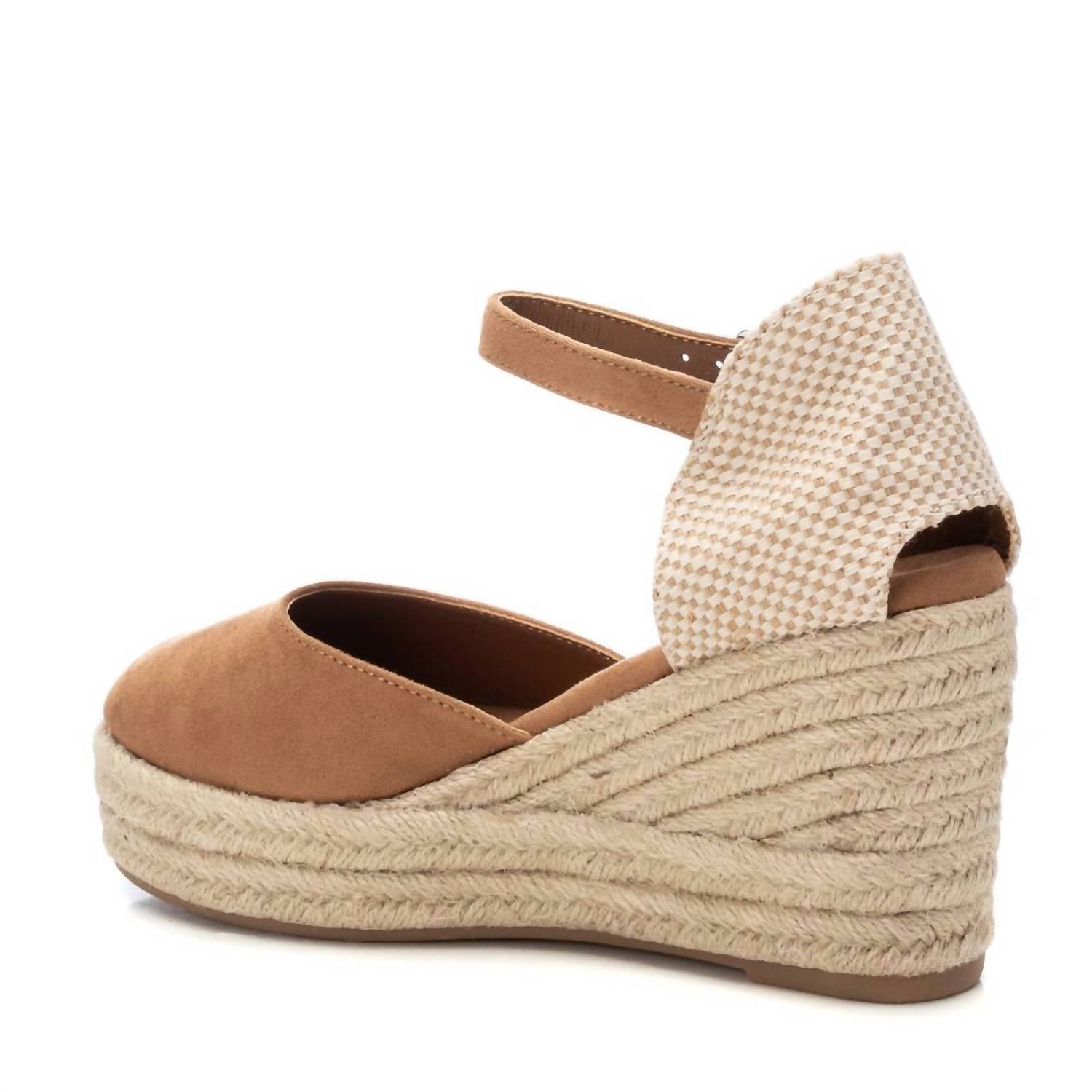 Xti Women's Refresh Microfiber Wedge in camel - women's shoe - detail view